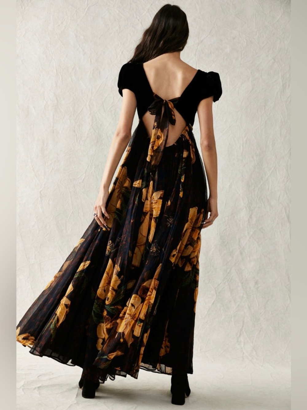 Free People Colette Maxi Dress Black Size 8 - Picture 4 of 11